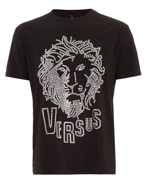 versace versus lion head t shirt|Tops .